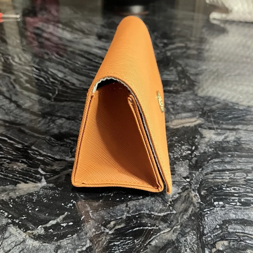 TORY BURCH‎ ORANGE SMALL AUTHENTIC EYEGLASSES CASE EXCELLENT CONDITION
